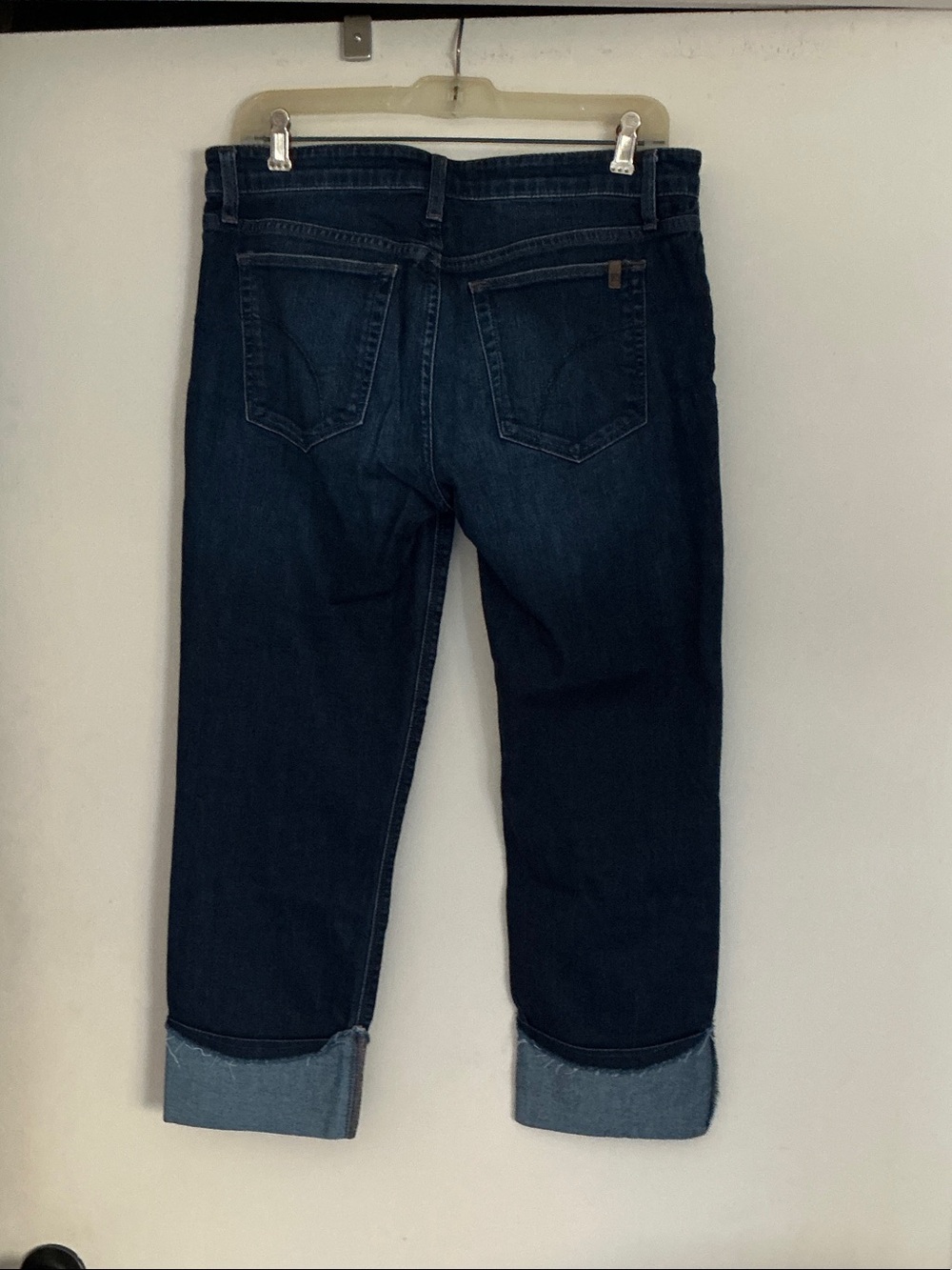 Joe's Jeans Dark Blue Cuffed Cropped Jeans